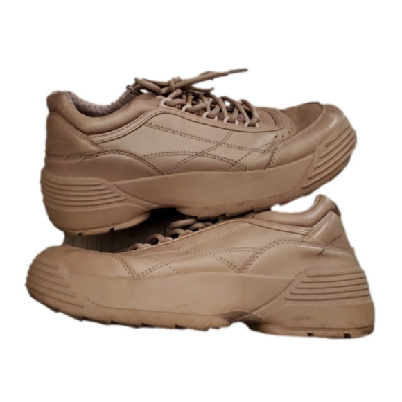 Call It Spring Vegan Chunky Tan Sneakers - Picture 1 of 13